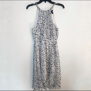 Forever 21 Cheetah Print Dress Gold Chain Straps